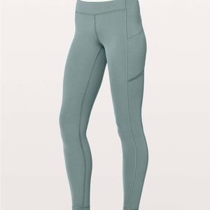 lululemon speed up tights 25” sea steel size 4